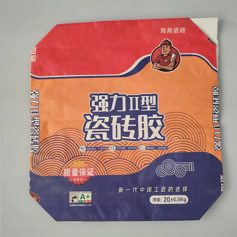 Bolsa de papel bocal de válvula adesiva de telha cerâmica