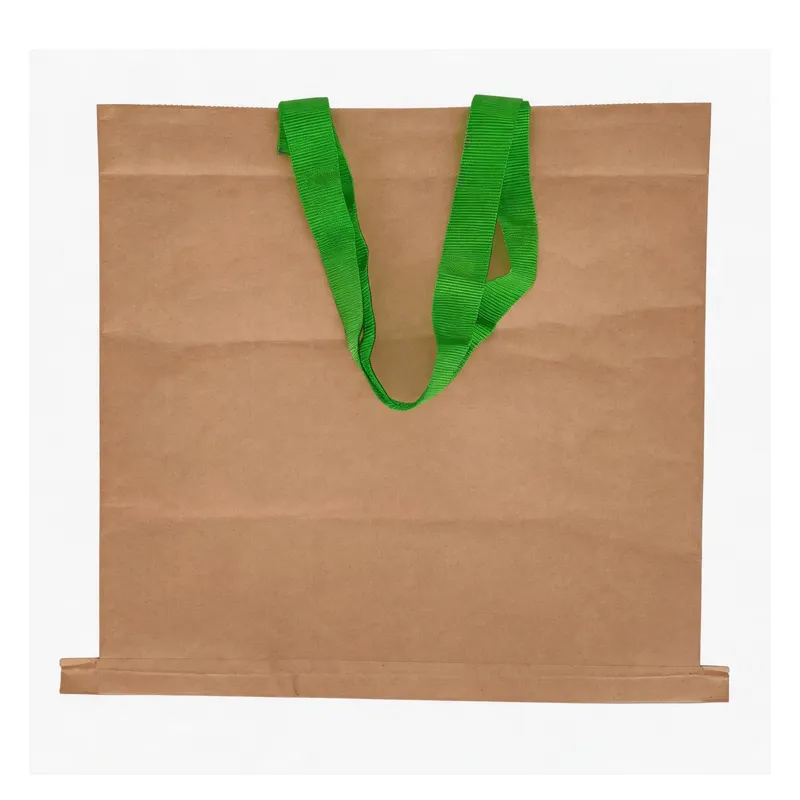 Bolsa tecida em papel Kraft com alça
